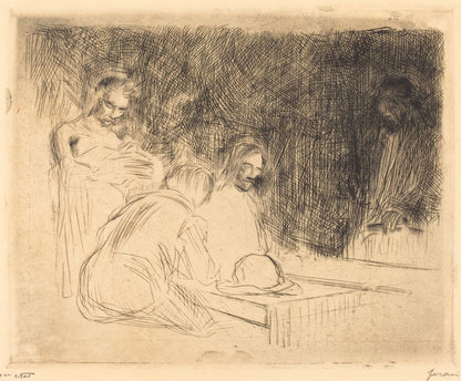 The Supper at Emmaus (third plate) - by Jean-Louis Forain