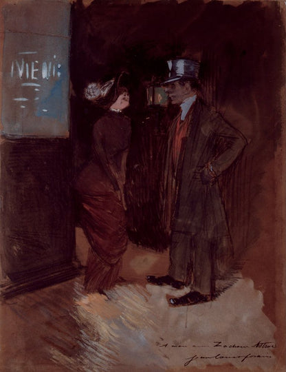 Leaving the Theater, Nocturne - by Jean-Louis Forain