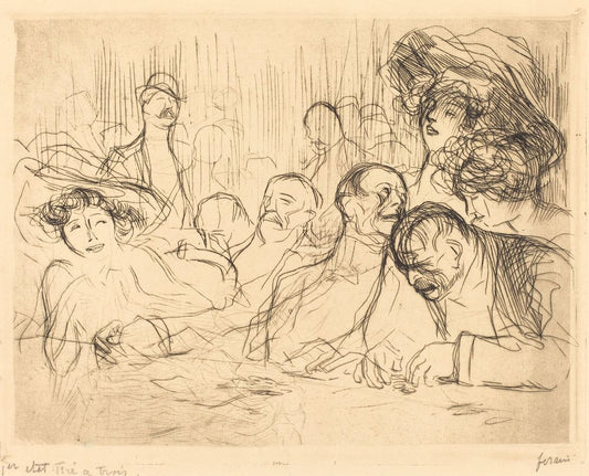 At the Gambling Table (first plate) - by Jean-Louis Forain