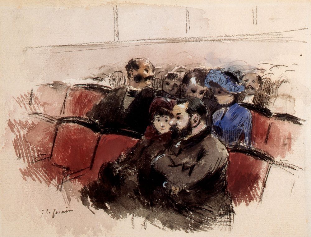 At the Theater, Orchestra Seats - by Jean-Louis Forain