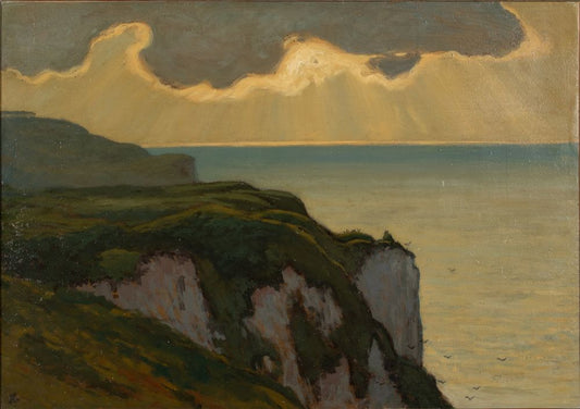 Varengeville. Yellow Rays from the Cliffs at Mordal - by Jean-Francis Auburtin