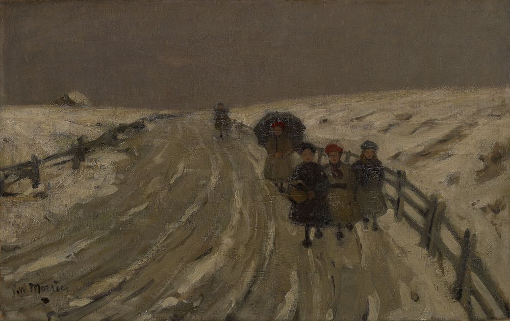 Return from School - by James Wilson Morrice