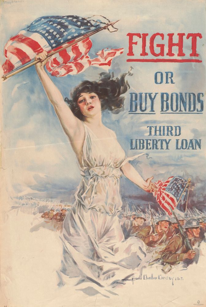 Fight or Buy Bonds--Third Liberty Loan - by Howard Chandler Christy