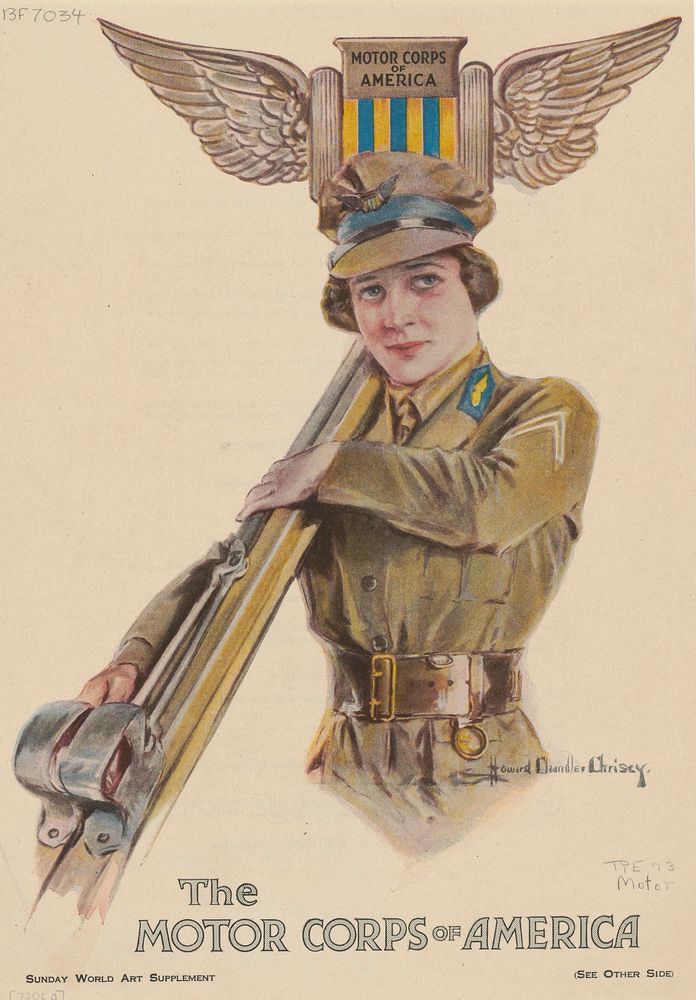 The Motor Corps of America. New York Sunday World. - by Howard Chandler Christy