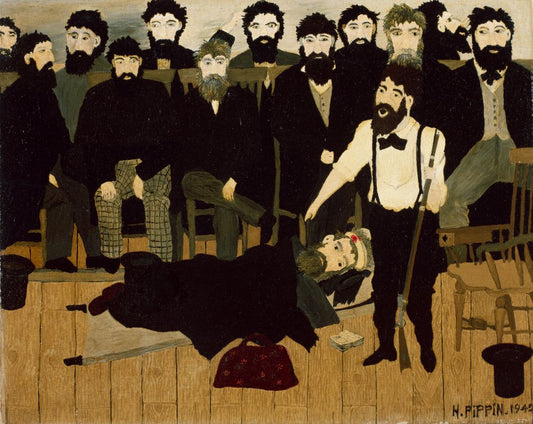 The Trial of John Brown - by Horace Pippin