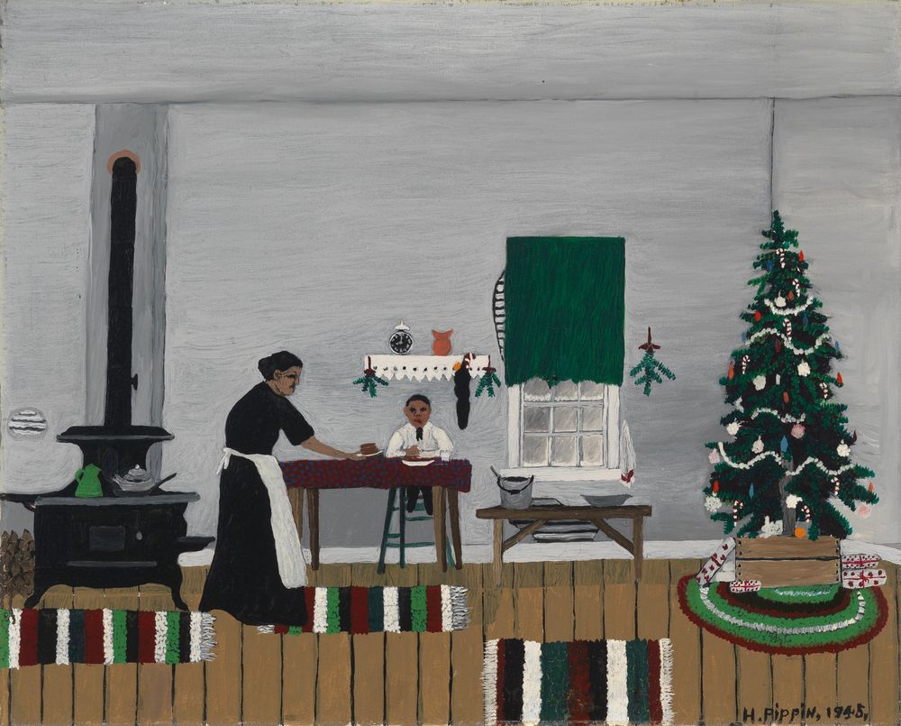 Christmas Morning, Breakfast - by Horace Pippin