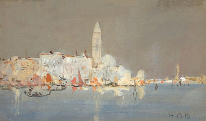 Venetian Capriccio with a Campanile - by Hercules Brabazon Brabazon