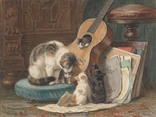 De toonkunstenaars - by Henriëtte Ronner-Knip