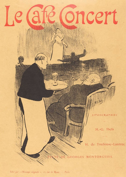 Le cafe concert: Illustrated Cover - by Henri-Gabriel Ibels