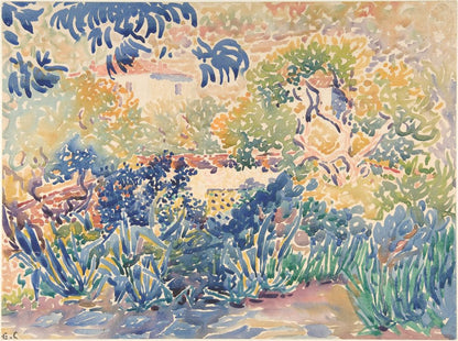 The Artist's Garden at Saint-Clair - by Henri-Edmond Cross