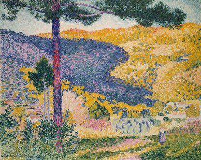 Valley with Fir (Shade on the Mountain) - by Henri-Edmond Cross