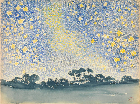 Landscape with Stars - by Henri-Edmond Cross