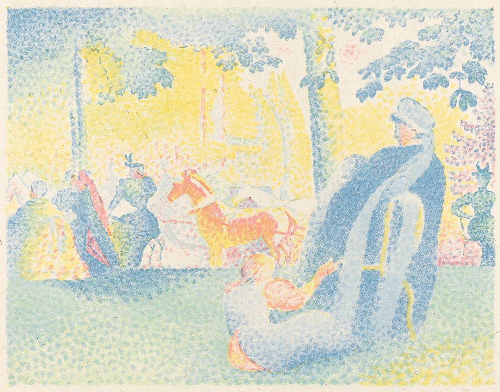 Les Champs-Elysées - by Henri-Edmond Cross