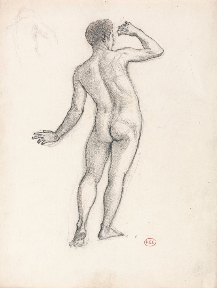 Male Nude - by Henri-Edmond Cross