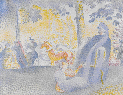 Aux Champs-Élysées (On the Champs-Élysées) - by Henri-Edmond Cross