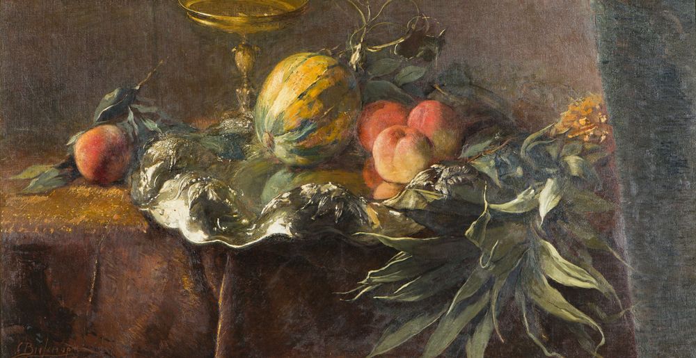 Still life of fruits - by Christoffel Bisschop