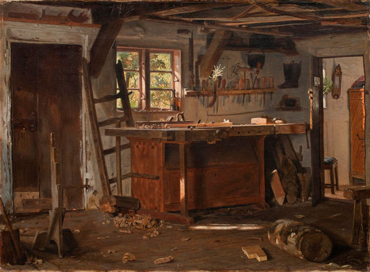 A carpenter's workshop. - by Christen Dalsgaard