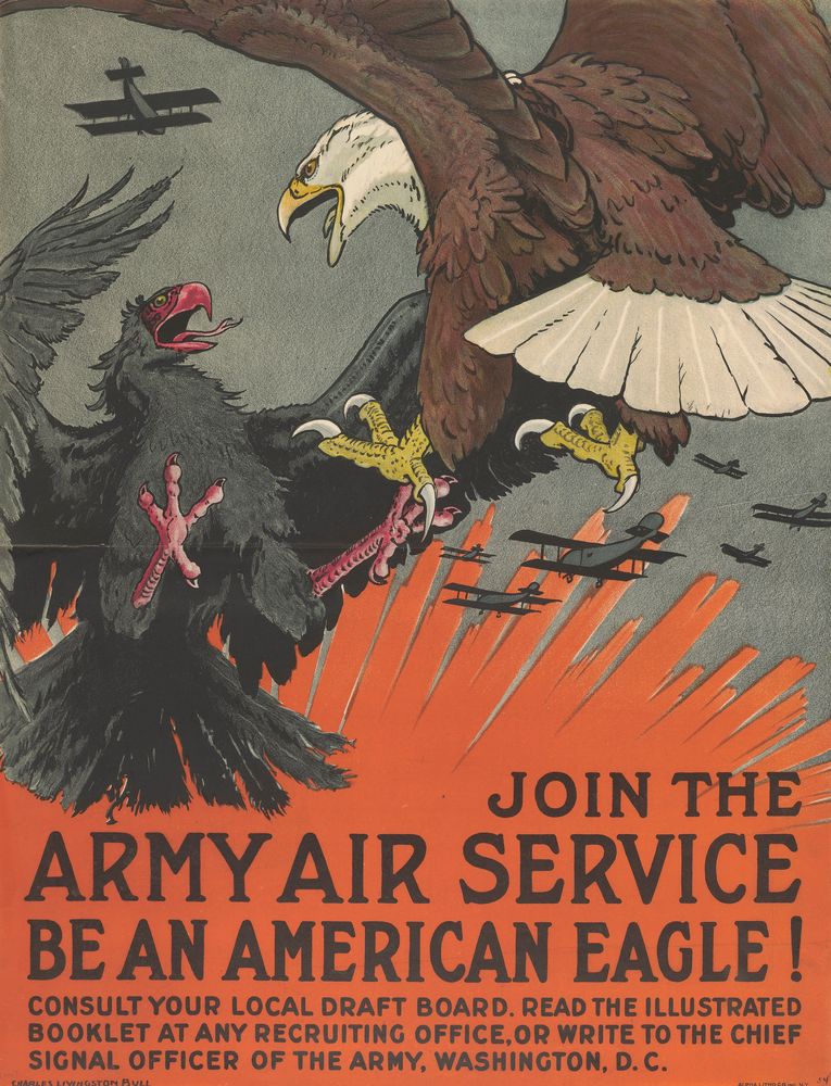 Join the Army Air Service Be an American Eagle! ... U.S Army Air Corps. - by Charles Livingston Bull