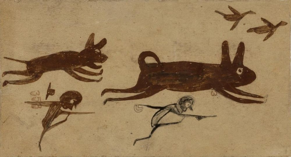 Untitled (Chase Scene) - by Bill Traylor