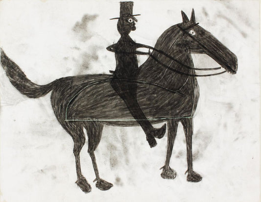 Untitled [Horse and Rider] - by Bill Traylor