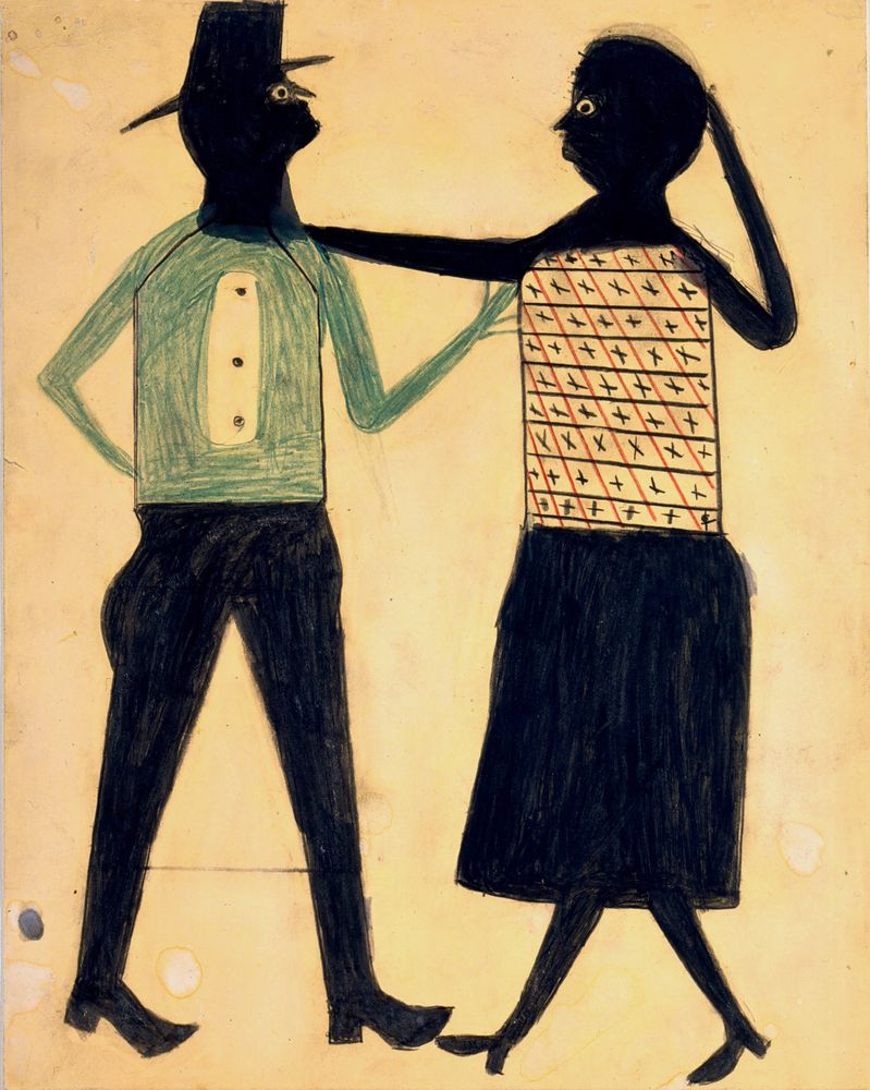 Untitled [Man and Woman] - by Bill Traylor