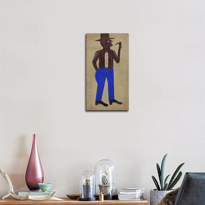 Untitled (Man with Pipe) - by Bill Traylor