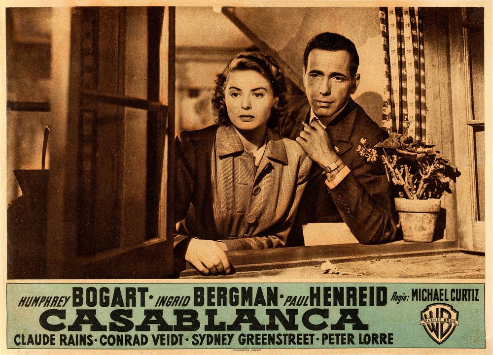 Casablanca (Warner Bros., R-1948). Italian Movie Poster Reprint