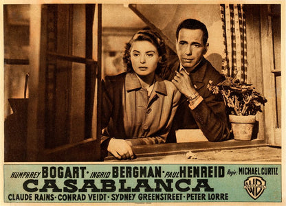 Casablanca (Warner Bros., R-1948). Italian Movie Poster Reprint