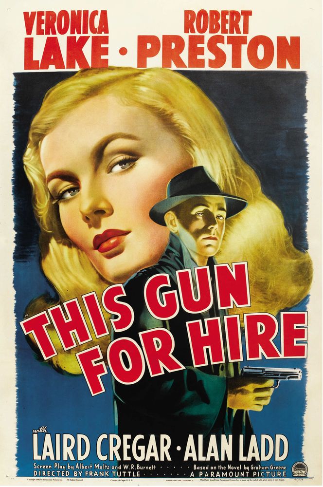 This Gun for Hire (Paramount, 1942) Movie Poster Reprint