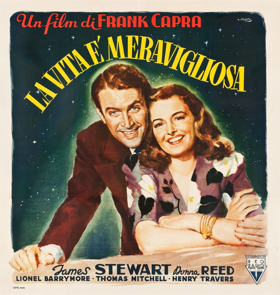 It's a Wonderful Life (RKO, 1948), Averardo Ciriello Artwork. Movie Poster Reprint