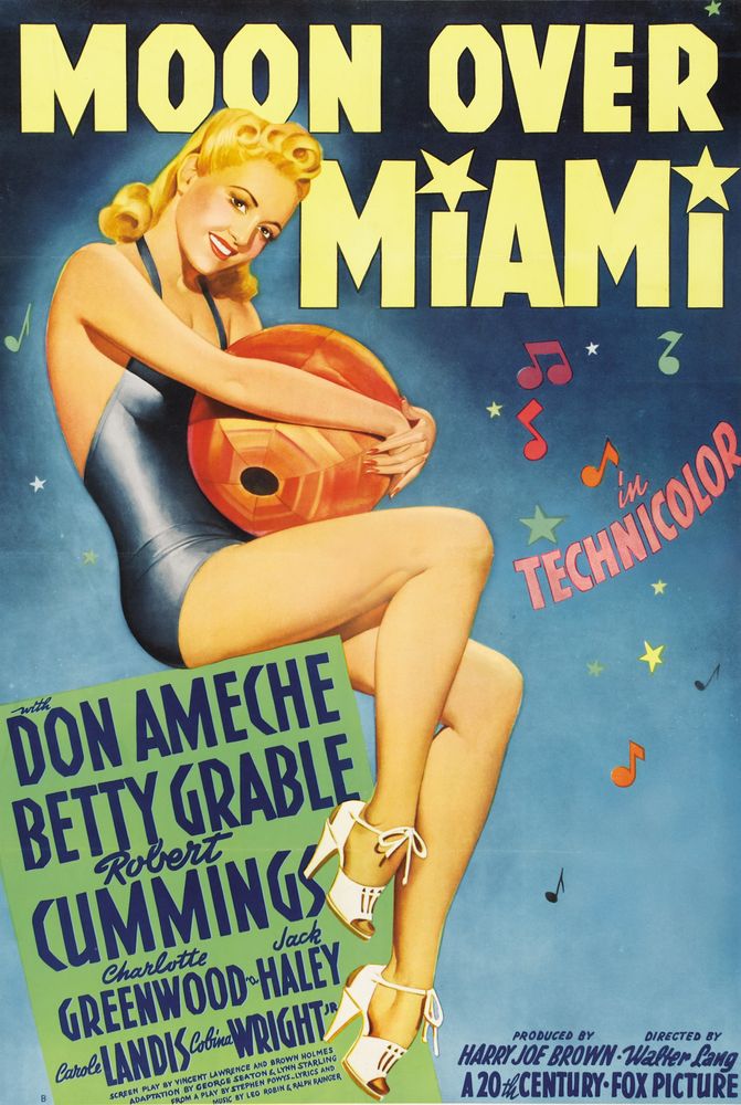 Moon Over Miami (20th Century Fox, 1941) Movie Poster Reprint