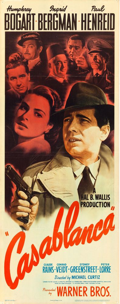 Casablanca (Warner Brothers, 1942) Movie Poster Reprint