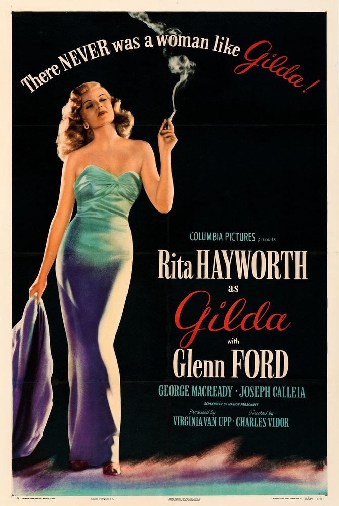 Gilda (Columbia, 1946). Style B. Movie Poster Reprint