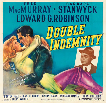 Double Indemnity (Paramount, 1944). Movie Poster Reprint