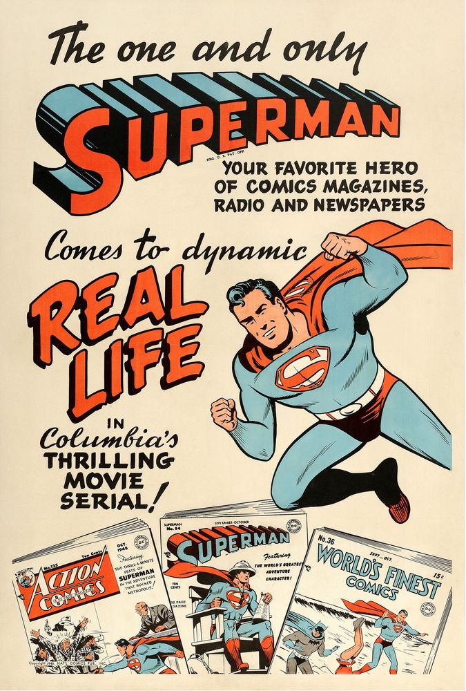 Superman (Columbia, 1948). Movie Poster Reprint