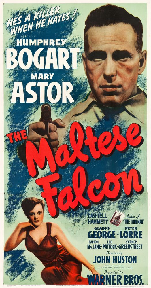 The Maltese Falcon (Warner Brothers, 1941).  Movie Poster Reprint