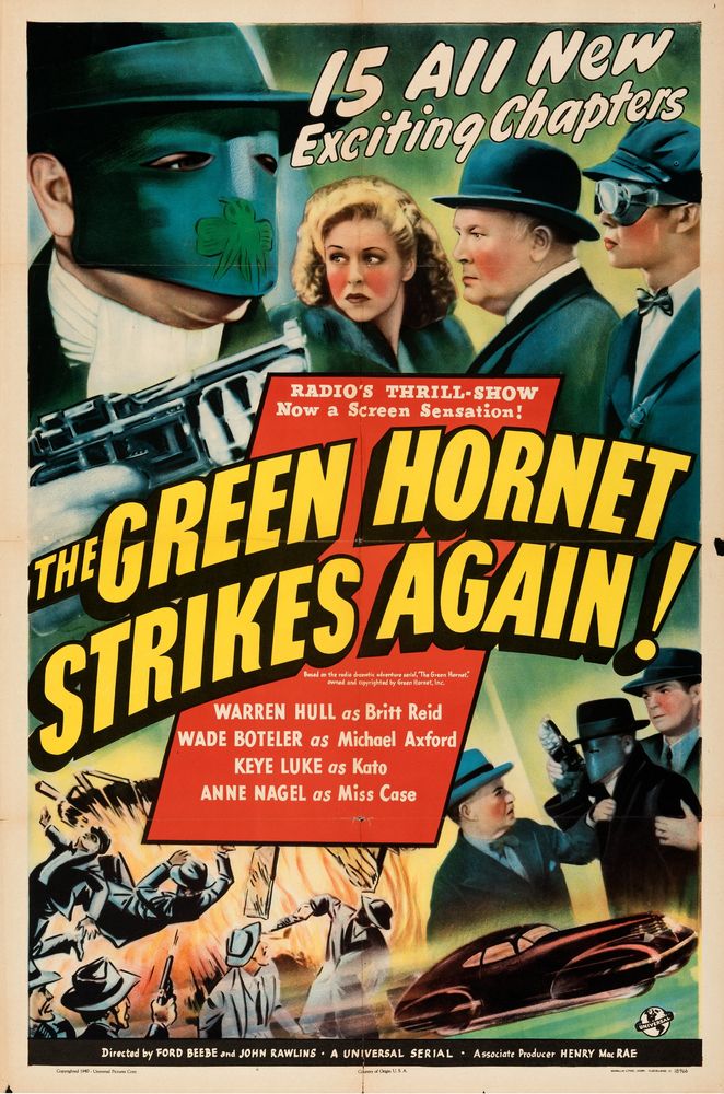 The Green Hornet Strikes Again (Universal, 1941). Movie Poster Reprint