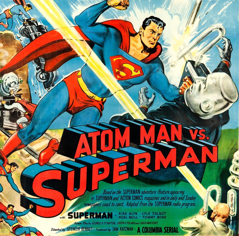 Atom Man vs. Superman (Columbia, 1950). Movie Poster