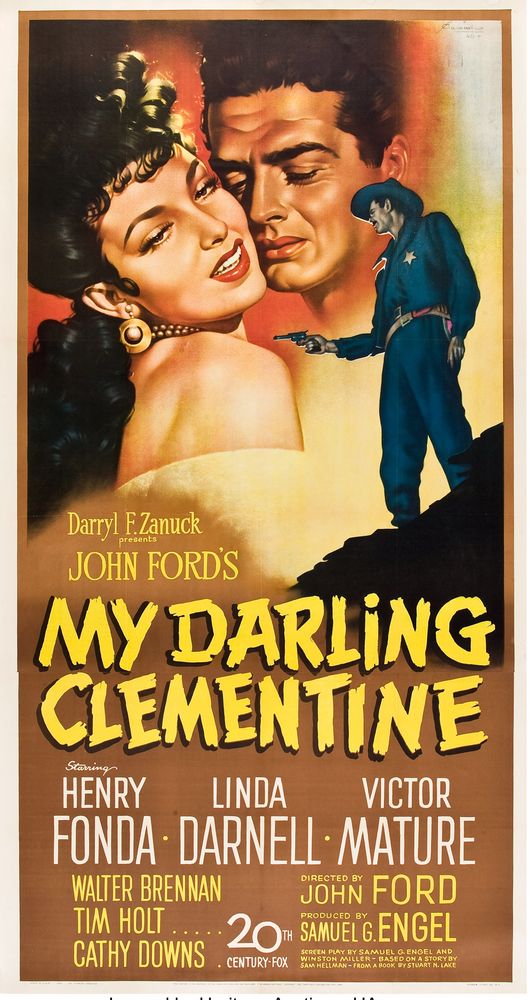 My Darling Clementine (20th Century Fox, 1946). Movie Poster Reprint