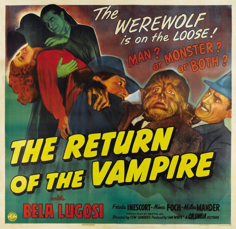 Return of the Vampire (Columbia, 1943). Movie Poster Reprint