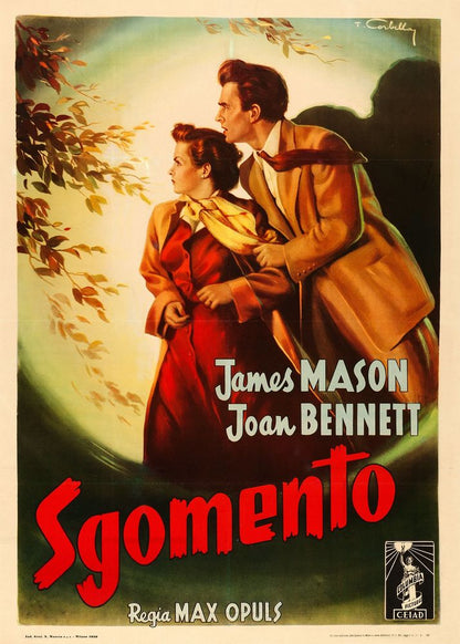 The Reckless Moment (Columbia, 1950). Italian Poster, Tito Corbella Artwork. Movie Poster Reprint