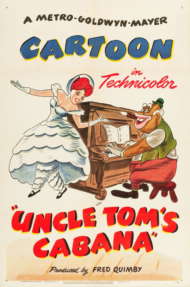 Uncle Tom's Cabana (MGM, 1947). Tex Avery Directed. Movie Poster Reprint