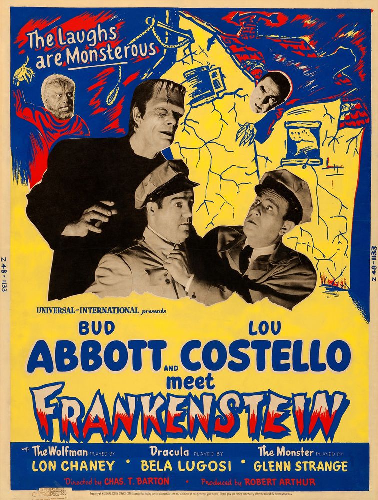 Abbott and Costello Meet Frankenstein (Universal International, 1948). Movie Poster, Style Z.