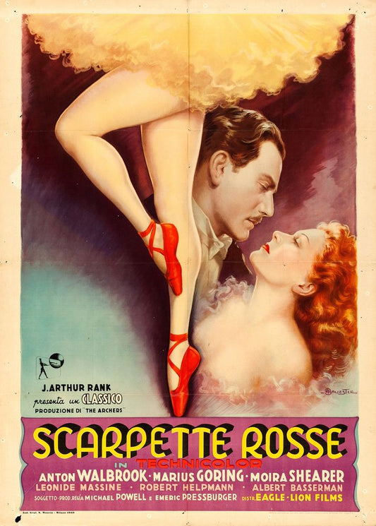 The Red Shoes (Eagle Lion, 1949). Italian Poster, Anselmo Ballester Artwork. Movie Poster Reprint