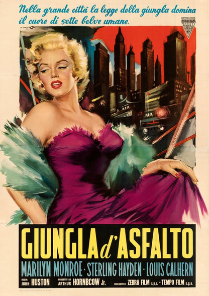 The Asphalt Jungle (Variety Film, R-1959). Italian Poster, Angelo Cesselon Artwork. Movie Poster Reprint