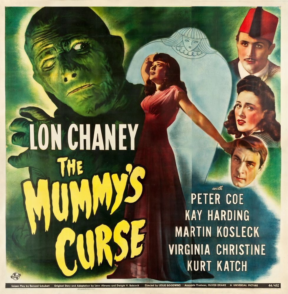 The Mummy's Curse (Universal, 1944). Movie Poster Reprint