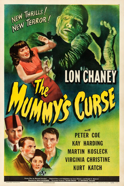 The Mummy's Curse (Universal, 1944). Movie Poster Reprint