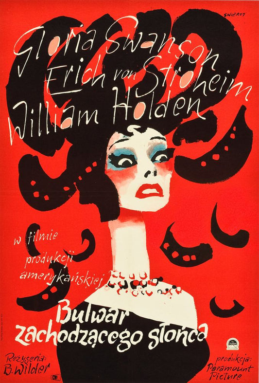 Sunset Boulevard (Paramount, 1957). Polish Movie Poster Reprint