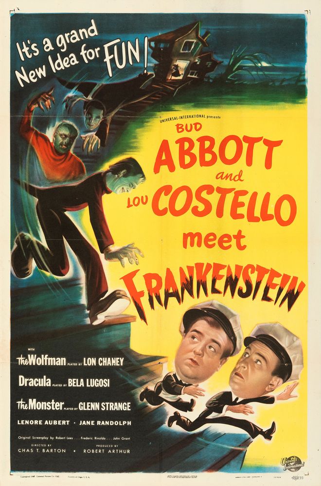 Abbott and Costello Meet Frankenstein (Universal International, 1948). Movie Poster