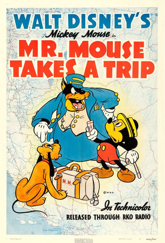 Mickey Mouse in Mr. Mouse Takes a Trip (RKO, 1941). Movie Poster Reprint